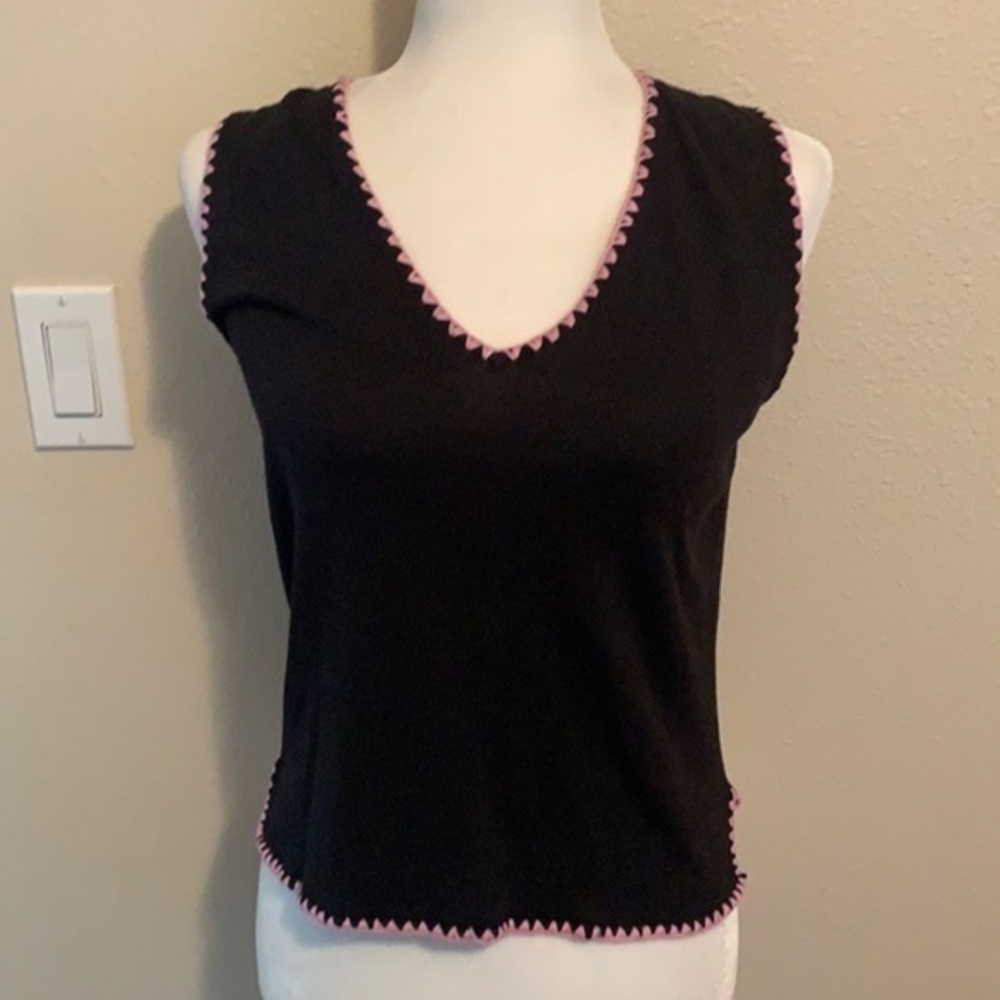 𝅺Oscar de la Renta vintage v neck embroidered top